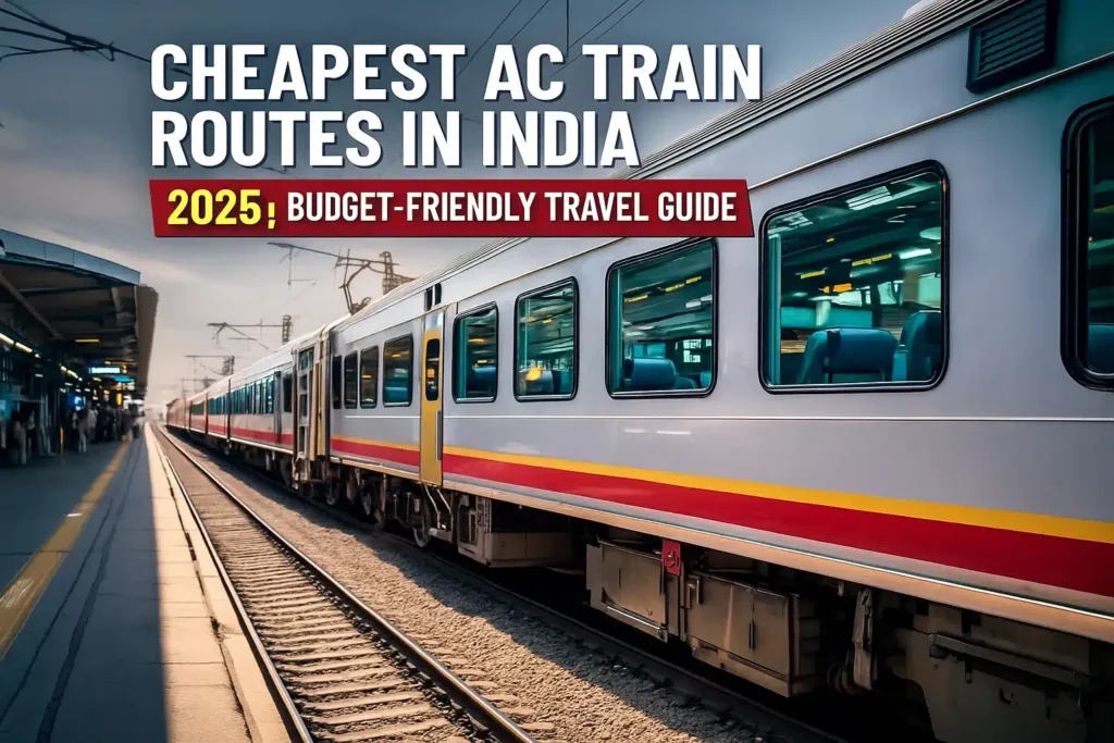 Cheapest AC Train Routes in India 2025