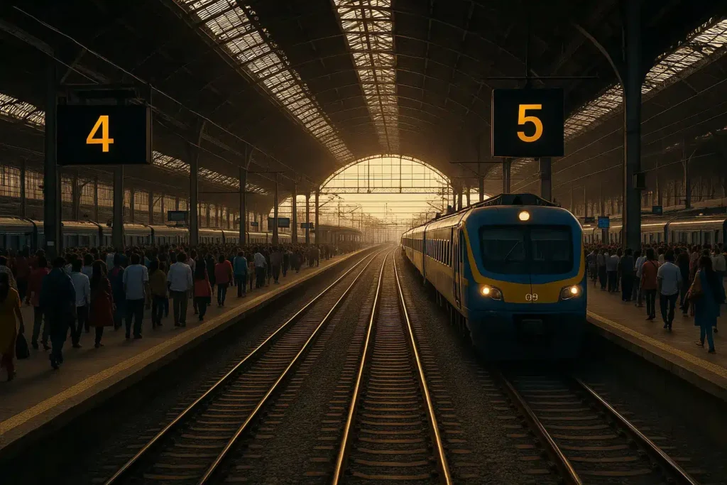 Track train platform number in real time at Indian railway station
